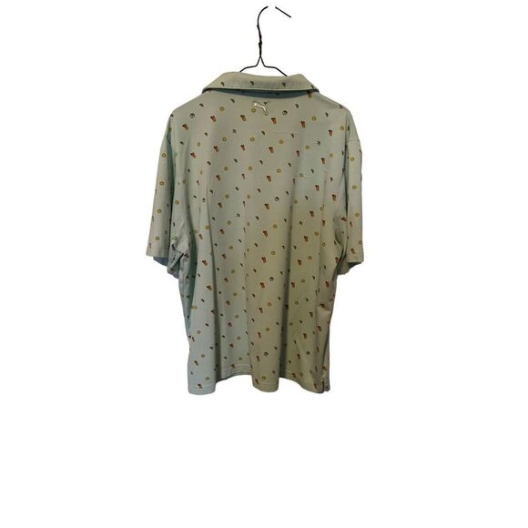 Arnold Palmer Puma Mens Green Lemonade Golf Polo Shirt Size XXL - Picture 2 of 15